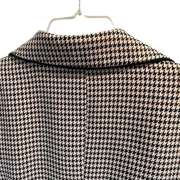 Danillo Women's Houndstooth Long Sleeve Blazer Jacket Sz 8 Black Brown Career - Picture 7 of 12
